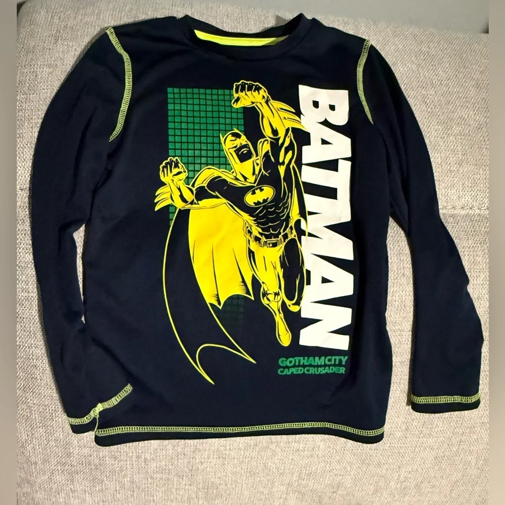 Batman Kids Swim Rashguard - Gray and Yellow
